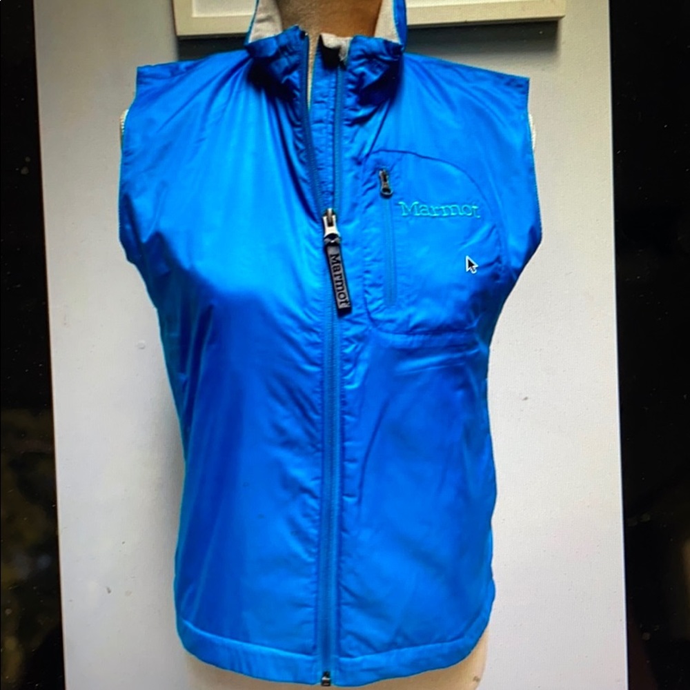 NWOT Marmot turquoise polyester sleeveless vest,xs